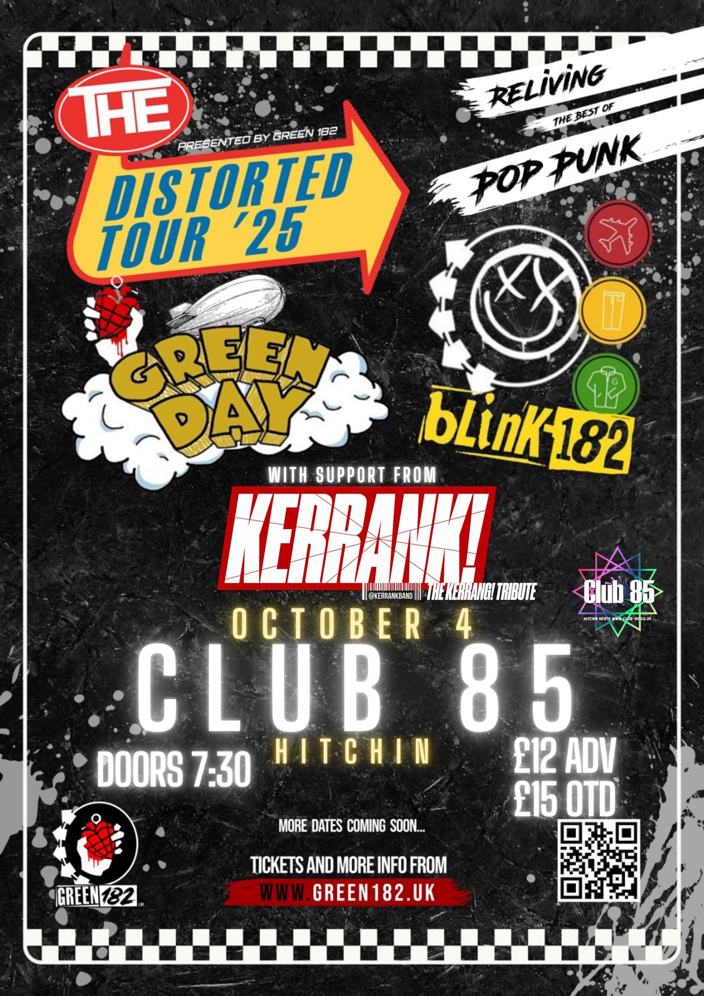 GREEN 182 + KERRANK – THE DISTORTED TOUR! – Club 85