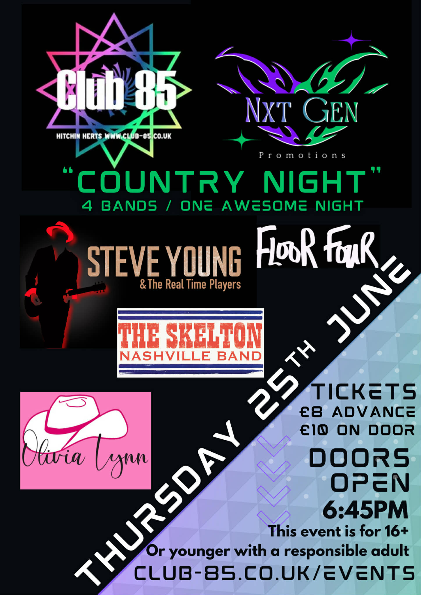 Country Night: Olivia Lynn / Steve Young / The Skeltons / Floor Four