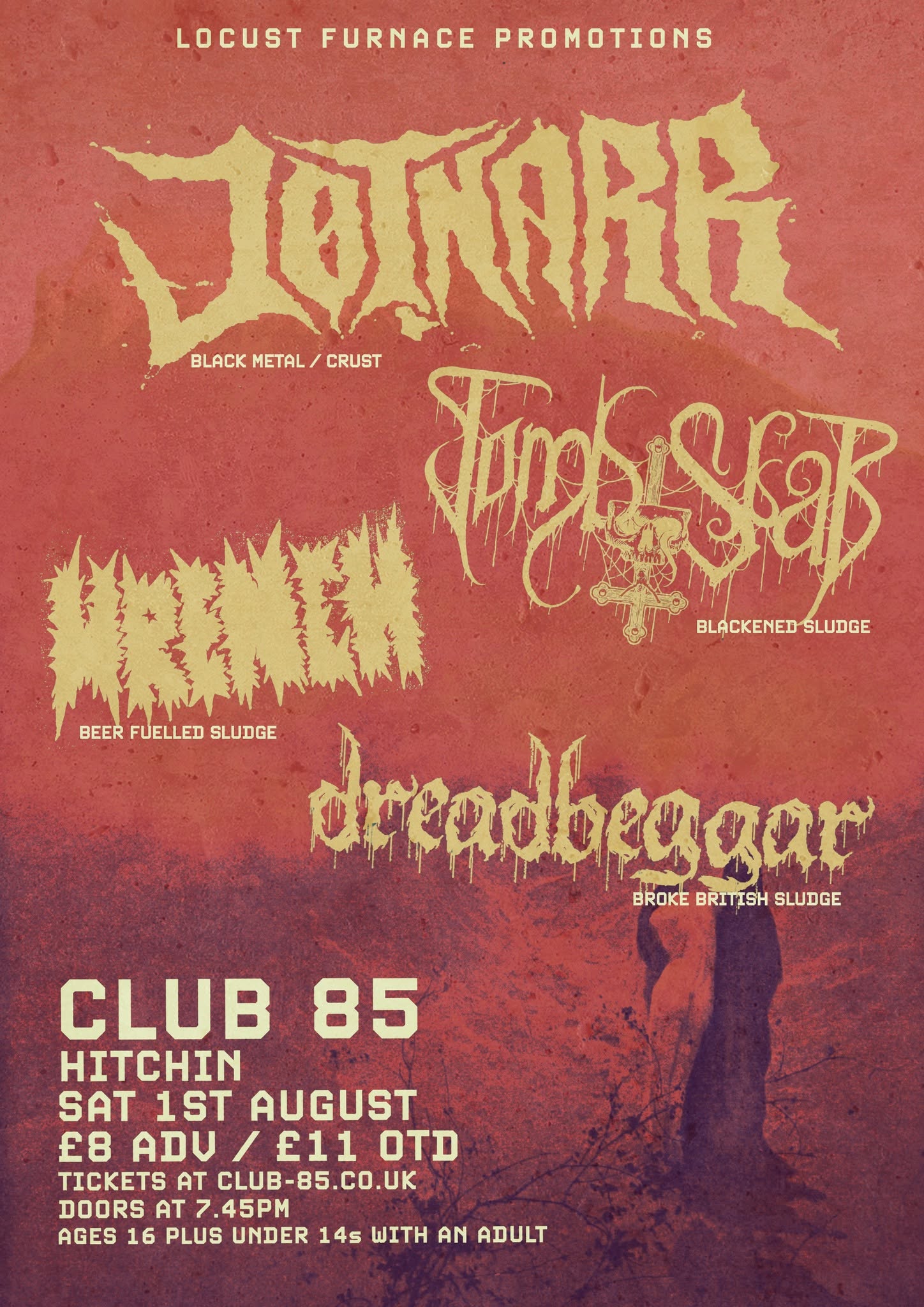 Locust Furnace Presents: JOTNARR / TOMB SLAB / WRENCH / DREADBEGGAR